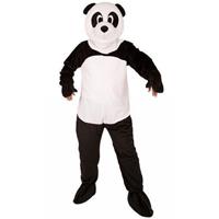 Bellatio Pandabeer kostuum met groot pluche masker Multi