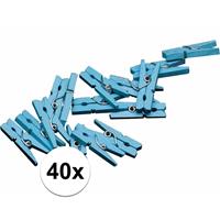 40 mini knijpers blauw