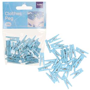 40 mini knijpers blauw