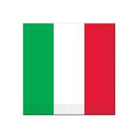Bellatio Italie servetten rood, wit en groen 16 stuks