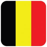 Shoppartners Bierviltjes Belgische vlag vierkant 15 st