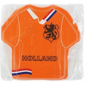 Oranje Holland servetten in shirt vorm