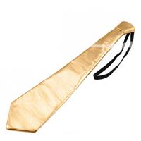 Metallic gouden stropdas 36 cm