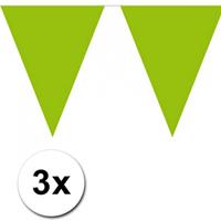 3x Vlaggenlijn groen 10 meter