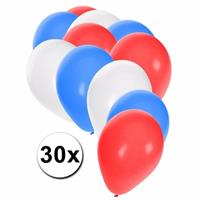 Fun & Feest party gadgets 30x Ballonnen in Amerikaanse kleuren