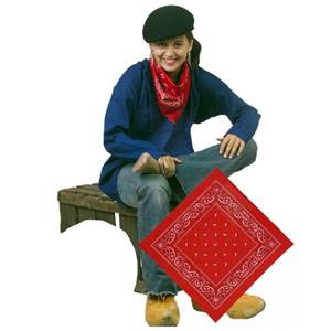 Bellatio Rode boeren bandana zakdoek Rood