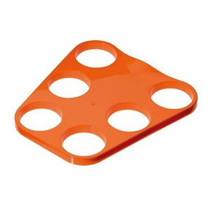 Oranje bier tray voor 6 glazen