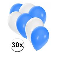 Fun & Feest party gadgets 30x Ballonnen in Israelische kleuren