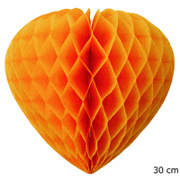 Oranje decoratie hart 30 cm