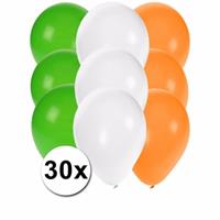 Fun & Feest party gadgets 30x Ballonnen in Ierse kleuren