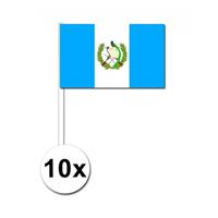 Bellatio 10 zwaaivlaggetjes Guatemala 12 x 24 cm