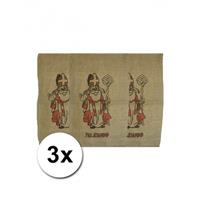 3 jute zakken voor Sinterklaas 60 x 102 cm