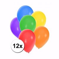 Shoppartners Gekleurde ballonnen 12 stuks
