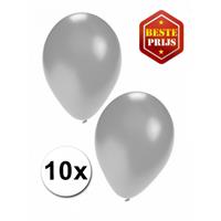 Shoppartners Zilveren ballonnen 10 stuks