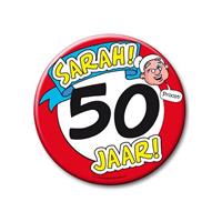 Bellatio XXL verjaardags button 50 jaar Sarah
