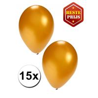 Shoppartners Gouden ballonnen 15 stuks