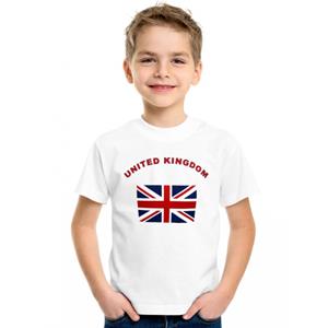Wit kinder t-shirt United Kingdom 110-116 (XS)