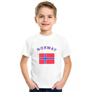 Wit kinder t-shirt Noorwegen 110-116 (XS)