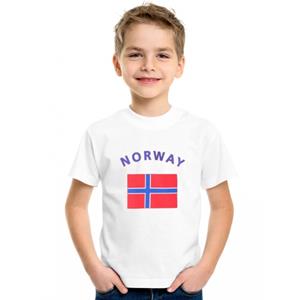 Shoppartners Wit kinder t-shirt Noorwegen 110-116 (XS)