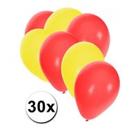 Fun & Feest party gadgets 30x ballonnen geel en rood