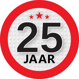 Shoppartners 25 jaar sticker rond 9 cm