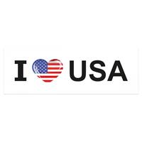 Shoppartners I Love USA sticker groot