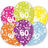 Bellatio 60 jaar leeftijd ballonnen 6 stuks