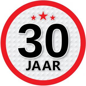 Shoppartners 30 jaar sticker rond 15 cm