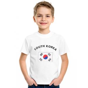 Wit kinder t-shirt Zuid Korea 