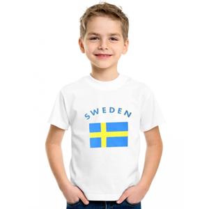 Wit kinder t-shirt Zweden 