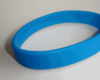 Siliconen armband blauw Blauw
