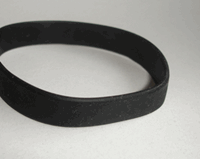 Siliconen armband zwart