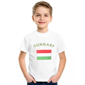 Wit kinder t-shirt Hongarije (98-104)