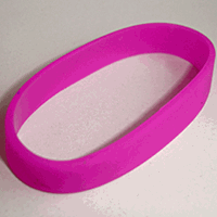 Siliconen armband neon paars