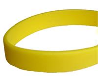 Siliconen armband geel Geel
