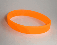 Siliconen armband neon oranje