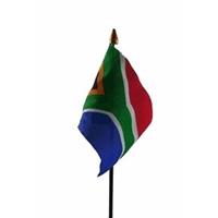 Bellatio Zuid Afrika mini vlaggetje op stok 10 x 15 cm