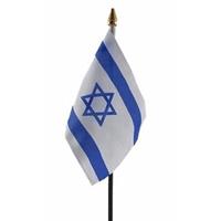 Israel mini vlaggetje op stok 10 x 15 cm -