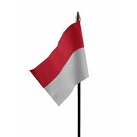 Bellatio Indonesie mini vlaggetje op stok 10 x 15 cm