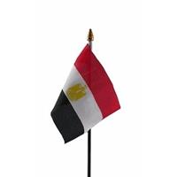 Bellatio Egypte mini vlaggetje op stok 10 x 15 cm