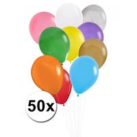 Shoppartners Gekleurde ballonnen 50 stuks