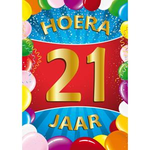 21 jaar mega deurposter