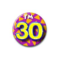 Bellatio Verjaardags button I am 30