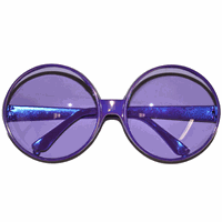 Bellatio Paarse feestbril met ronde glazen
