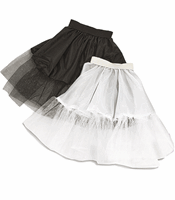 Bellatio Voordelige witte kinder petticoat met tule