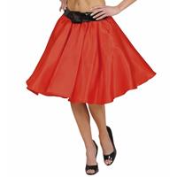 Rode fifties rok met petticoat voor dames
