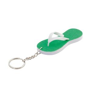 Bellatio Sleutelhanger groene teenslipper 8 cm