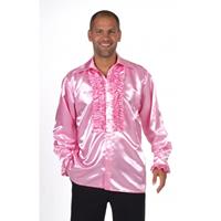 Bellatio Luxe rouches blouse lichtroze (56-58) Roze