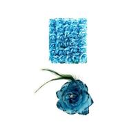 Blauwe deco bloem met speld/elastiek