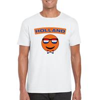 Shoppartners Holland coole smiley t-shirt wit heren Wit